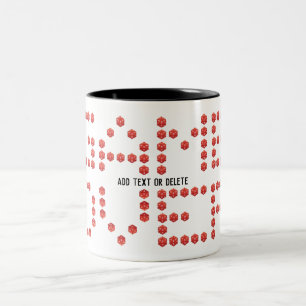 Gaming Video Game Over Lettering Gamer D20 Dice Zweifarbige Tasse