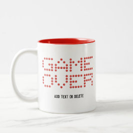 Gaming Video Game Over Lettering Gamer D20 Dice Zweifarbige Tasse