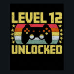 Gaming Vintage 12th Birthday Gift 12 Year Old Boy Poster<br><div class="desc">Gaming Vintage 12th Birthday Gift 12 Year Old Boy Girl Gamer Gift. Perfect gift for your dad,  mom,  papa,  men,  women,  friend and family members on Thanksgiving Day,  Christmas Day,  Mothers Day,  Fathers Day,  4th of July,  1776 Independent day,  Veterans Day,  Halloween Day,  Patrick's Day</div>