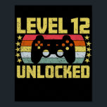 Gaming Vintage 12th Birthday Gift 12 Year Old Boy Poster<br><div class="desc">Gaming Vintage 12th Birthday Gift 12 Year Old Boy Girl Gamer Gift. Perfect gift for your dad,  mom,  papa,  men,  women,  friend and family members on Thanksgiving Day,  Christmas Day,  Mothers Day,  Fathers Day,  4th of July,  1776 Independent day,  Veterans Day,  Halloween Day,  Patrick's Day</div>