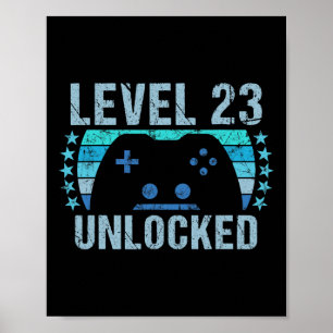 Gaming Vintage Geburtstagsgeschenk 23 Jahre alter Poster