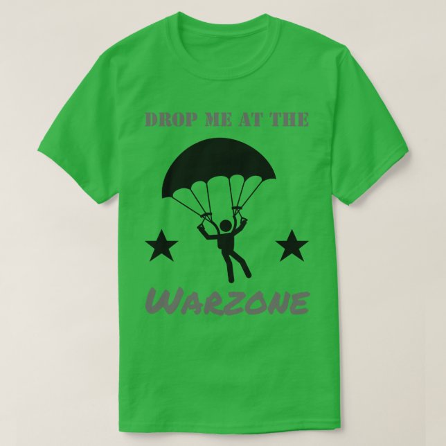 Gaming Warzone Parachute Skydive Gamer T-Shirt (Design vorne)