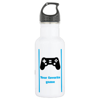 Gaming-Wasserflasche. Edelstahlflasche