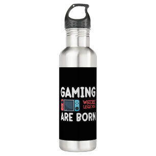 Gaming, wo Legenden geboren werden Edelstahlflasche