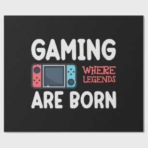 Gaming, wo Legenden geboren werden Geschenkpapier
