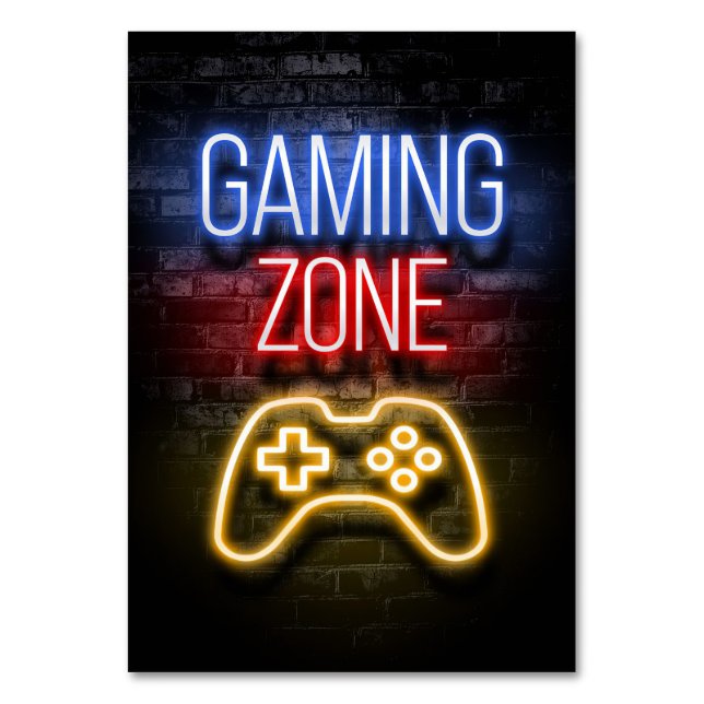 Gaming Zone Tischnummer (Vorderseite)