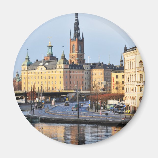 Gamla Stan in Stockholm, Schweden Magnet (Vorne)