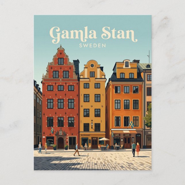 Gamla Stan Schweden Postkarte (Vorderseite)