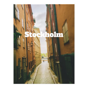 Gamla Stan, Stockholm Andenken, Retro Europa Fotodruck