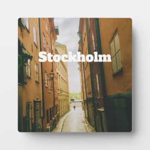 Gamla Stan, Stockholm Souvenir, Retro Europäisch Fotoplatte