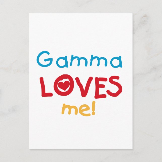Gamma Lieben Me T - Shirt und Geschenke Postkarte (Vorderseite)