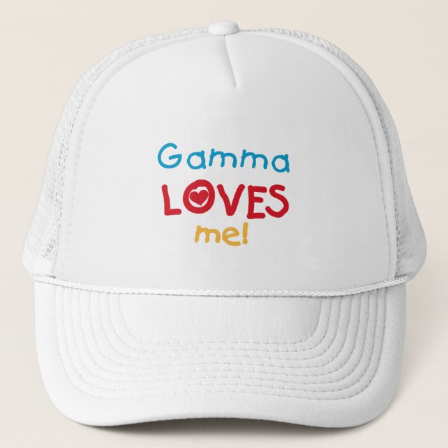 Gamma Lieben Me T - Shirt und Geschenke Truckerkappe (Vorderseite)