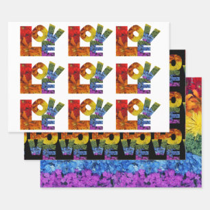 Gamme de feuilles de papier d'enveloppement floral