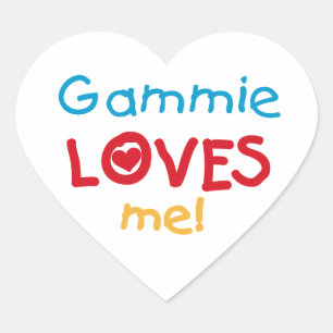 Gammie Lieben Me T - Shirt und Geschenke Herz-Aufkleber