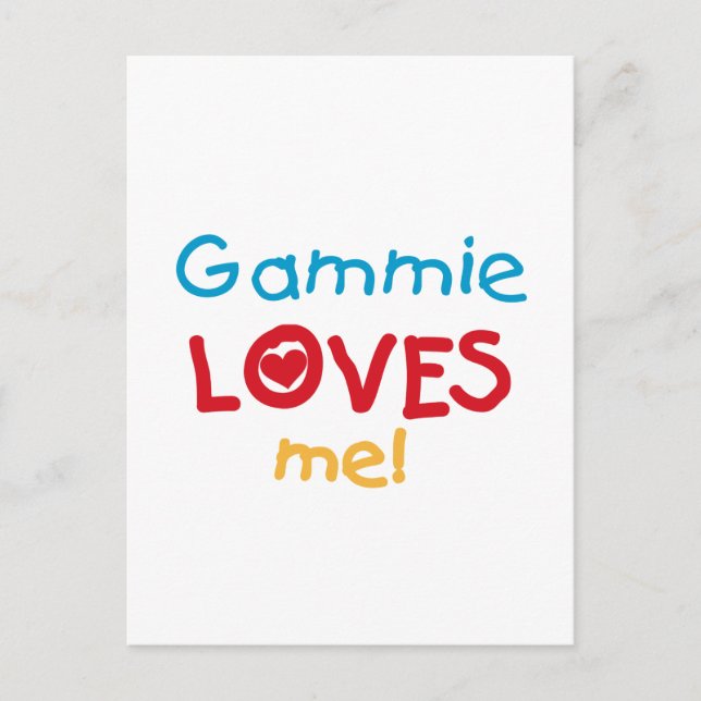 Gammie Lieben Me T - Shirt und Geschenke Postkarte (Vorderseite)