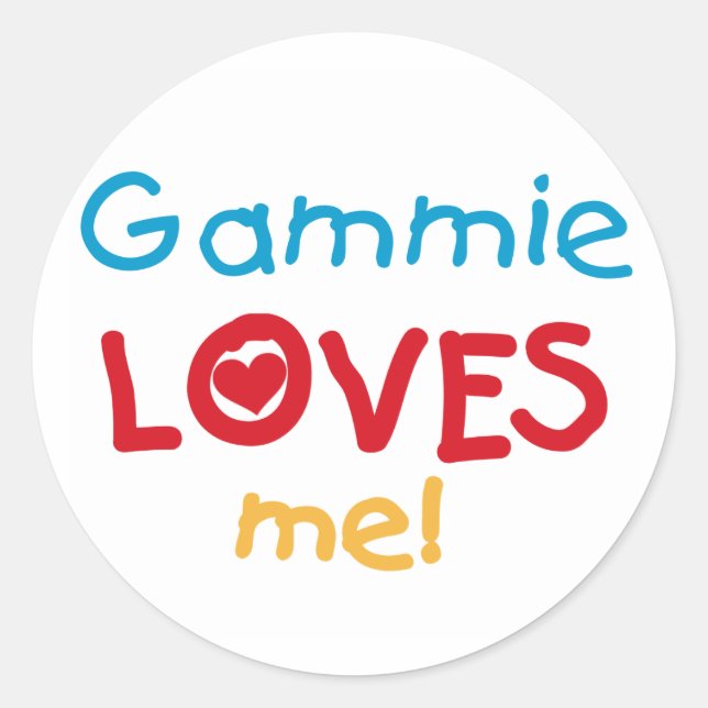 Gammie Lieben Me T - Shirt und Geschenke Runder Aufkleber (Vorderseite)