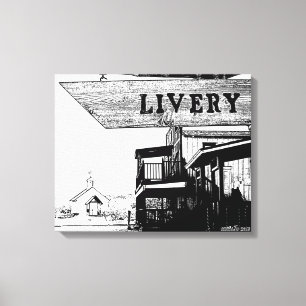 Gammons Gulch Die Stadt Livery Western Leinwanddruck