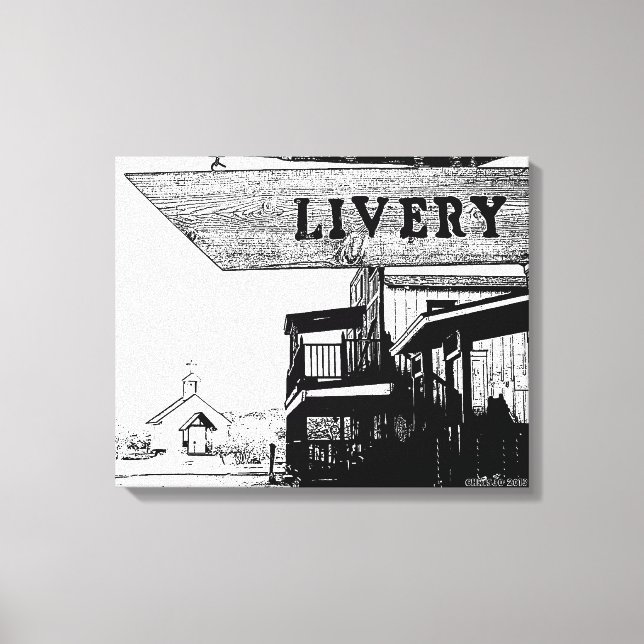 Gammons Gulch Die Stadt Livery Western Leinwanddruck (Vorderseite)