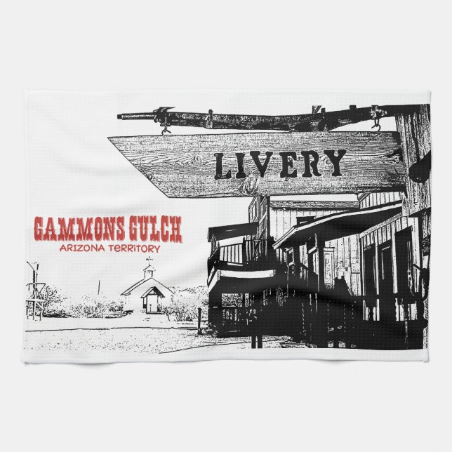 Gammons Gulch Souvenir Küchentücher (Horizontal)