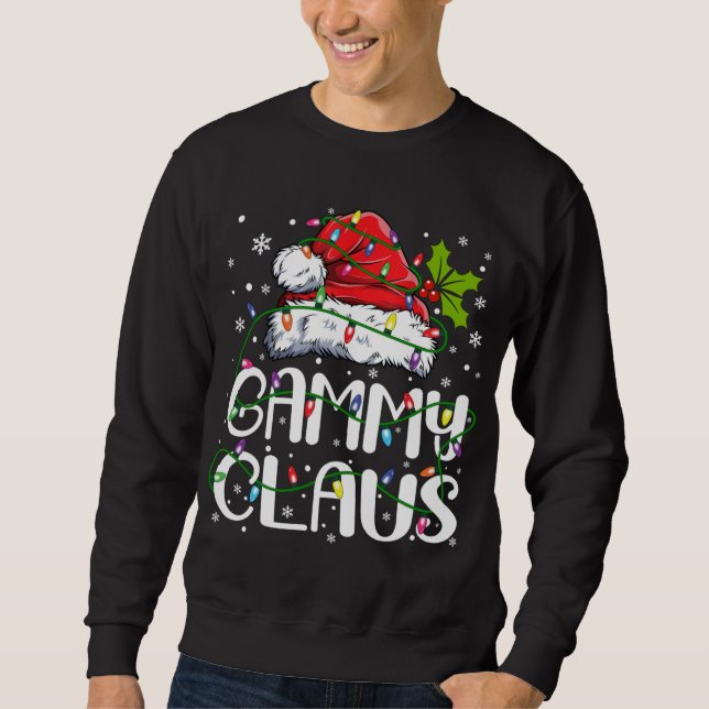 Gammy Claus Weihnachts-Weihnachtsmannmütze Matchin Sweatshirt (Vorderseite)