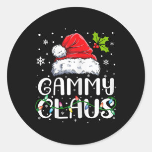 Gammy Claus Xmas Weihnachten Matching Familie Weih Runder Aufkleber