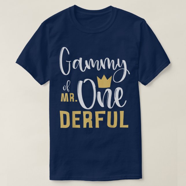 Gammy of Mr Onederful 1st Birthday First OneDerful T-Shirt (Design vorne)