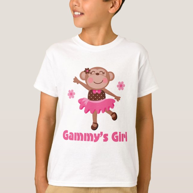 Gammys Mädchen-Affe T-Shirt (Vorderseite)