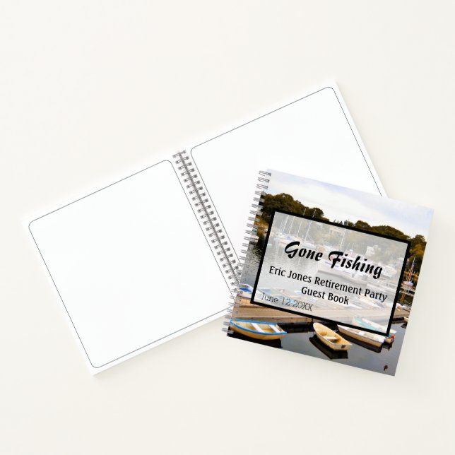 Gan Fishing Retirement Party Gästebonett Notizbuch (Innenseite)
