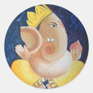 "Ganapati" - autocollant rond