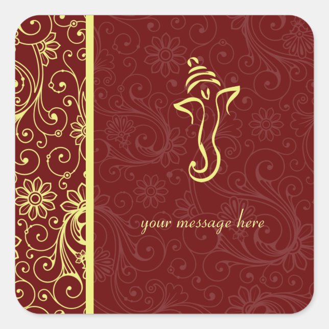 Ganapati Wedding Stickers (Vorderseite)