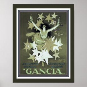 Gancia Vermouth Vintage, Art Déco, Poster