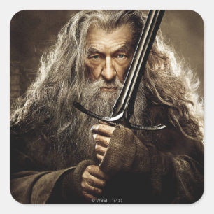 Gandalf Charakter-Plakat 1 Quadratischer Aufkleber