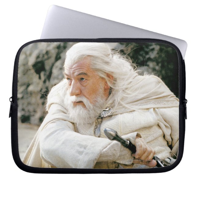 GANDALF™ das Weiße mit Schwert Laptopschutzhülle (Vorderseite)