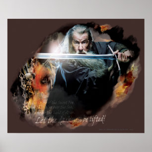 Gandalf mit Klinge im Kampf Poster