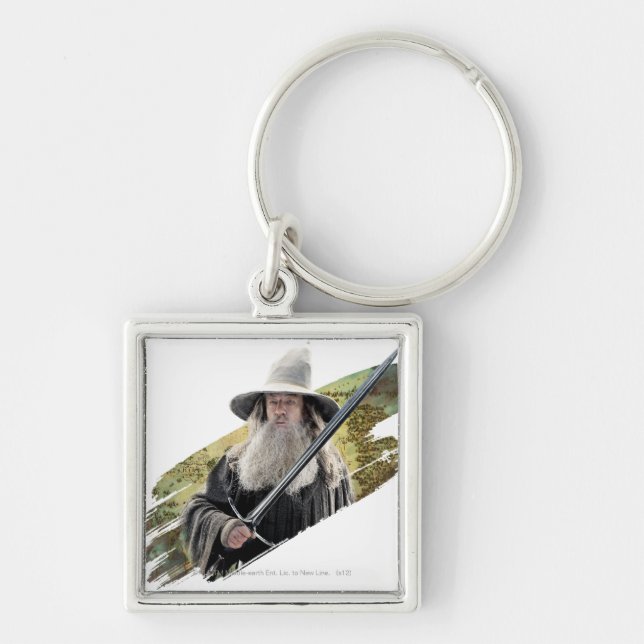 Gandalf mit Schwert grün Schlüsselanhänger (Vorne)