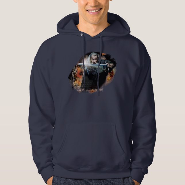 Gandalf mit Schwert in der Schlacht Hoodie (Vorderseite)