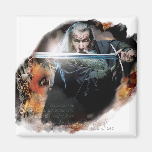 Gandalf mit Schwert in der Schlacht Magnet (Vorne)