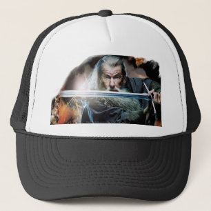Gandalf mit Schwert in der Schlacht Truckerkappe
