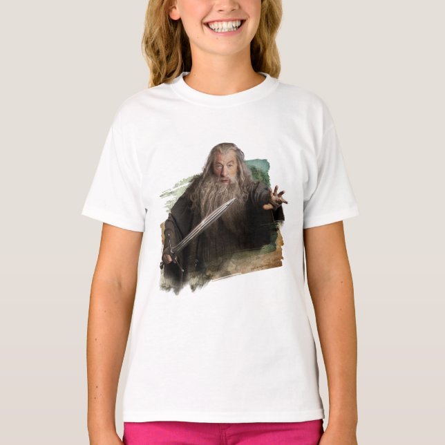 Gandalf mit Schwert T-Shirt (Vorderseite)
