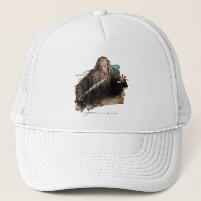 Gandalf mit Schwert Truckerkappe (Vorderseite)