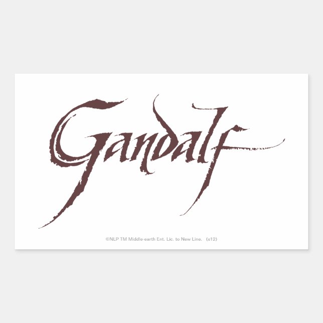 Gandalf Name Solid Rechteckiger Aufkleber (Vorderseite)