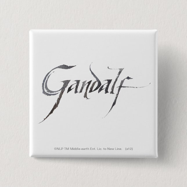 Gandalf Name Textured Button (Vorderseite)