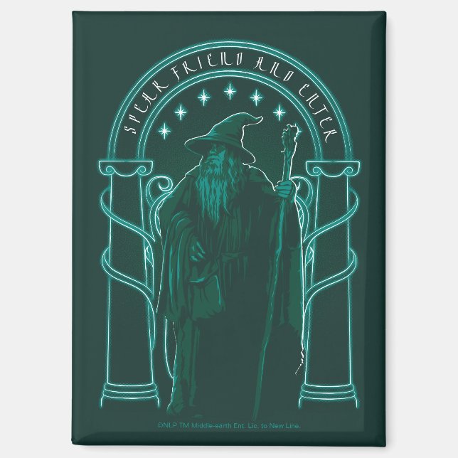 GANDALF™ "Speak Friend And Enter" Doors of Durin Magnet (Vorderseite)