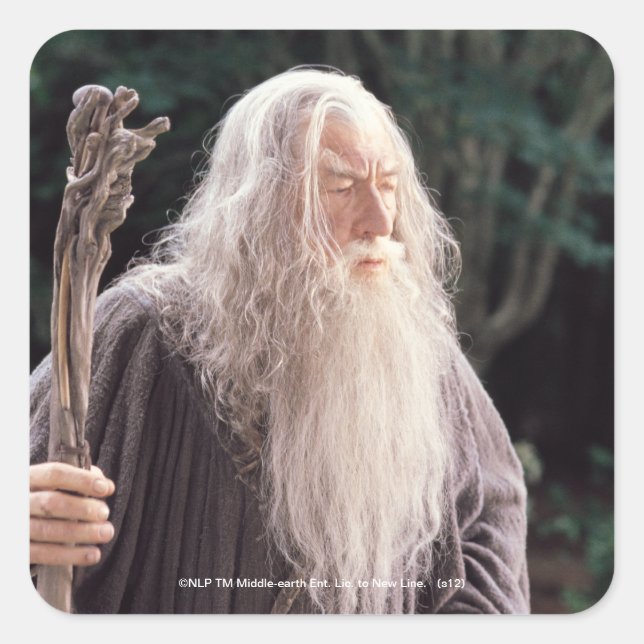 GANDALF™ Stehend Quadratischer Aufkleber (Vorderseite)