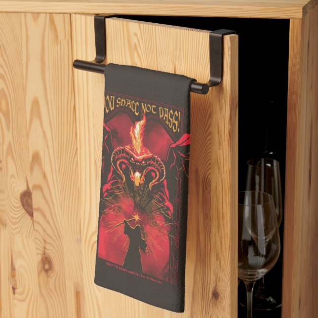 GANDALF™ Vs Balrog "You Shall Not Pass" Graphic Geschirrtuch (Drittel gefaltet)