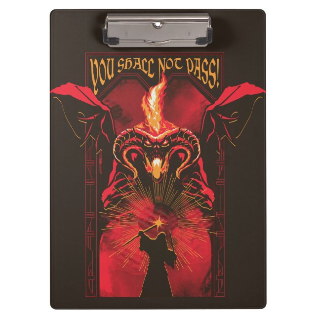 GANDALF™ Vs Balrog "You Shall Not Pass" Graphic Klemmbrett (Vorderseite)