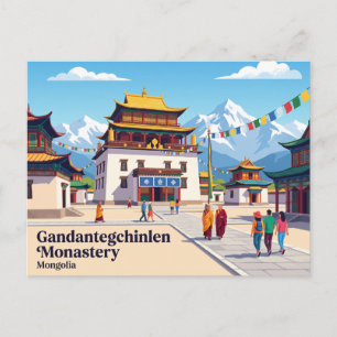 Gandantegchinlen-Kloster, Ulaanbaatar, Mongolei Postkarte
