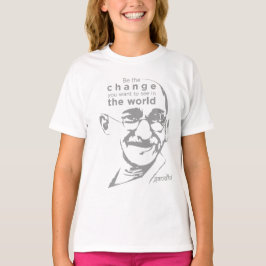 Gandhi Änderung das Weltweiß T-Shirt