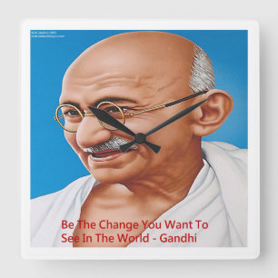 Gandhi & Devenir Le Changement Horloge Murale Cita