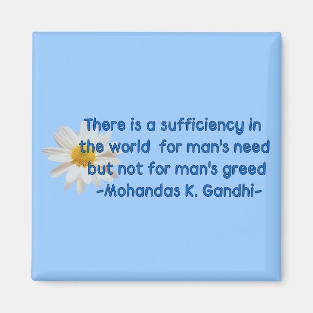 Gandhi Earth Zitat Magnet (Vorne)